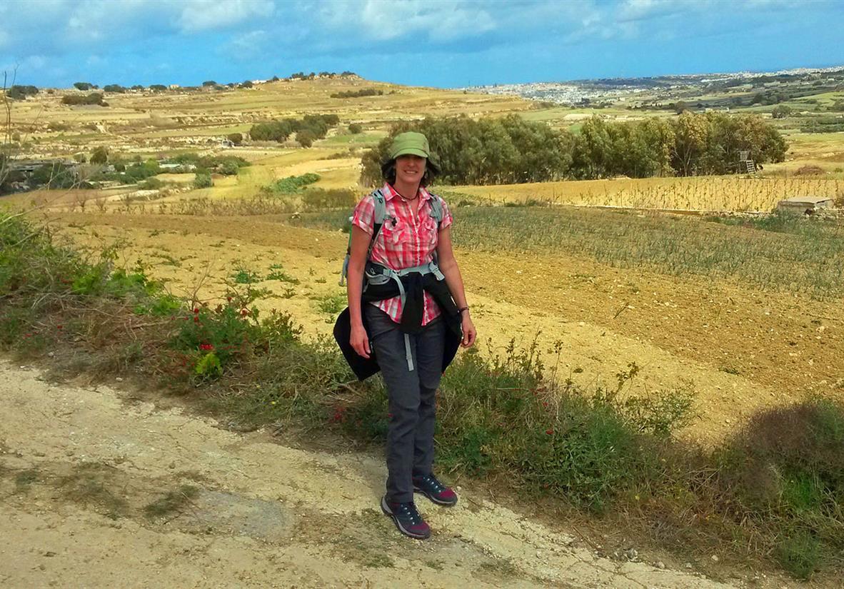 Walking through the Malta countryside