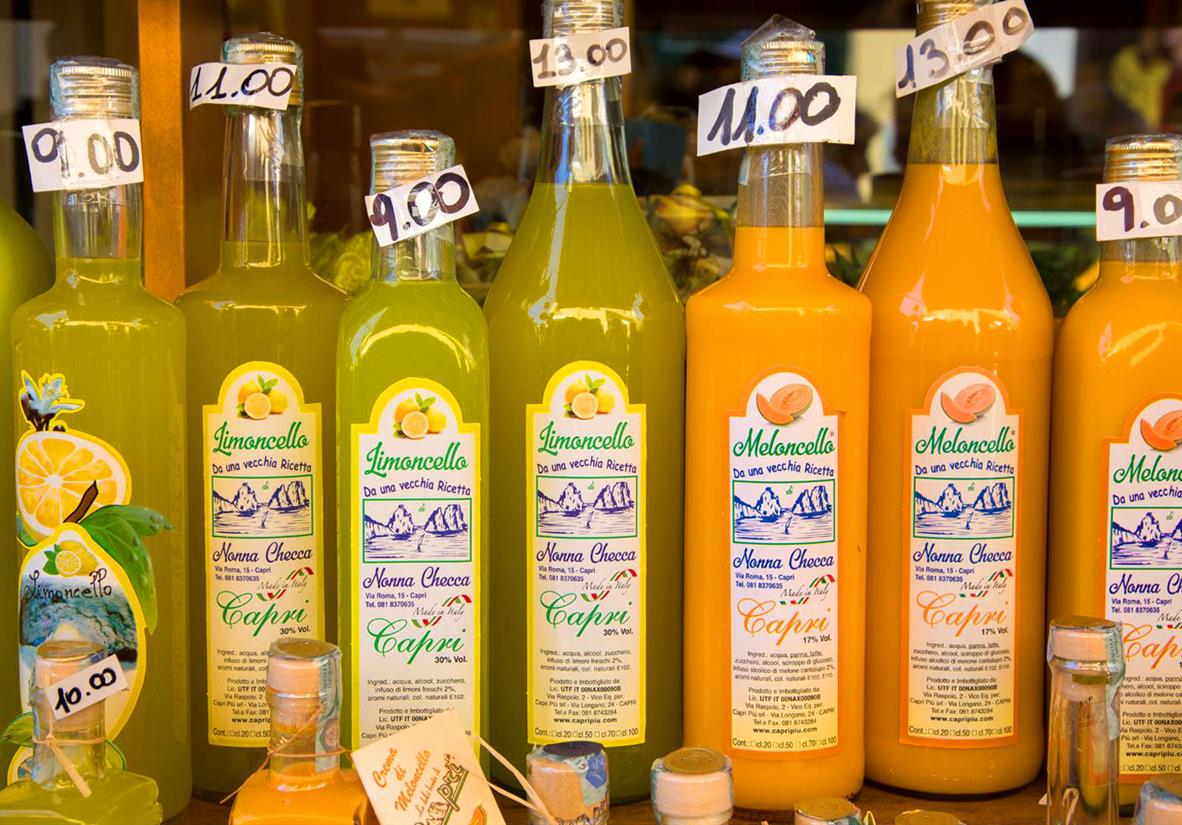 Limoncello bottles