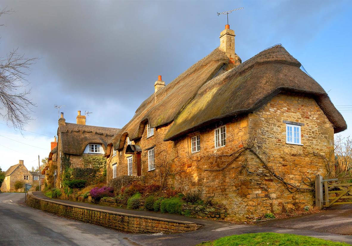 Thatched roof cottages in Chipping Campden