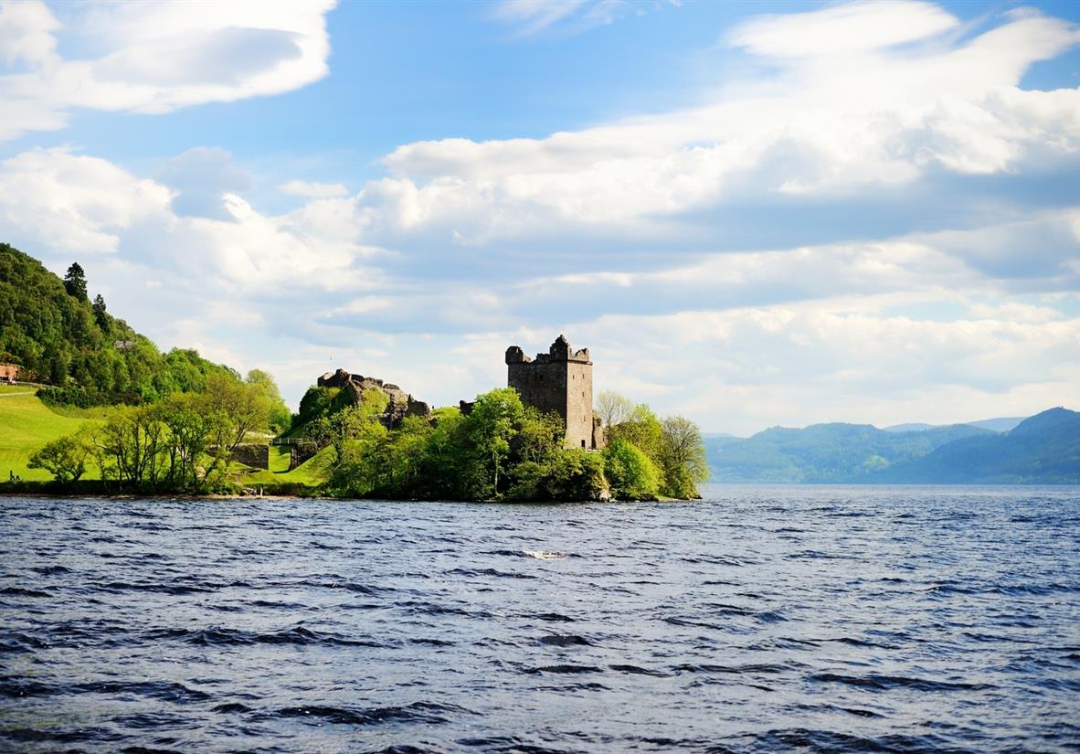 Urquhart Castle on the shores of Loch Ness