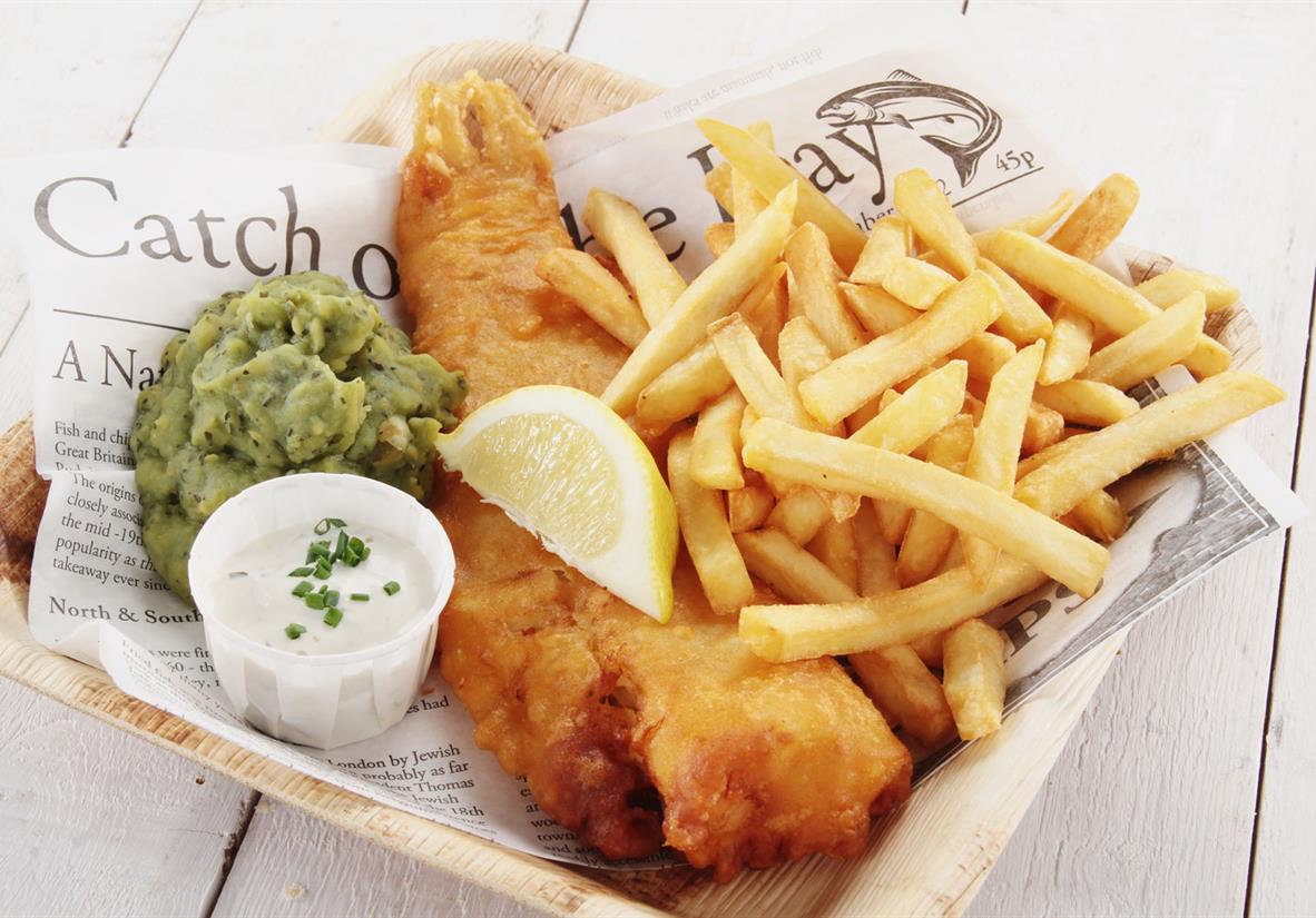 Indulge in traditional fish and chips