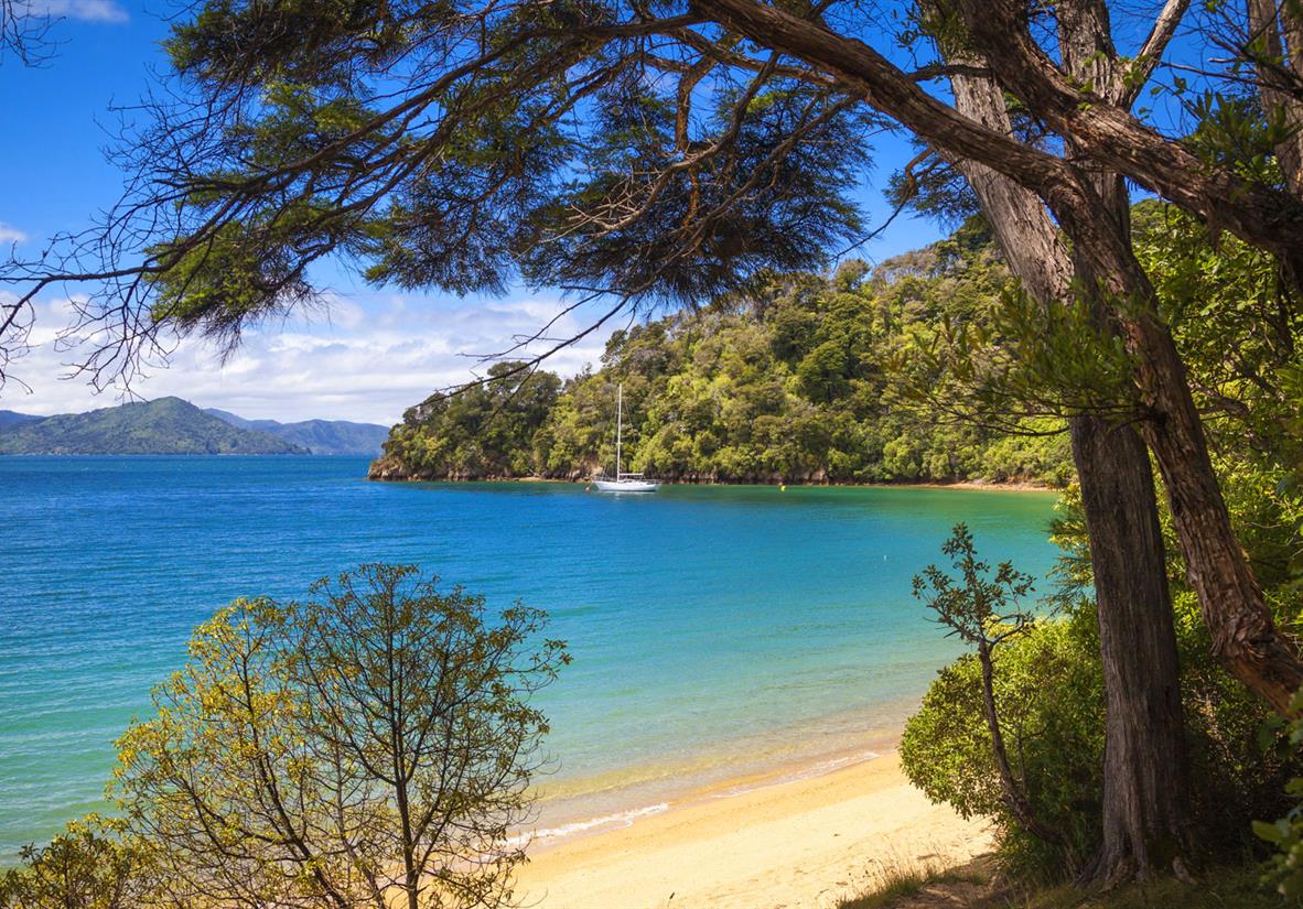 Turquoise waters of the Marlborough Sounds