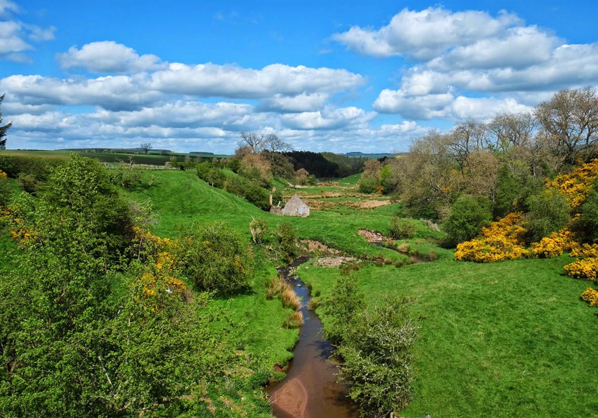 Rolling hills and valleys of the Scottish Borders