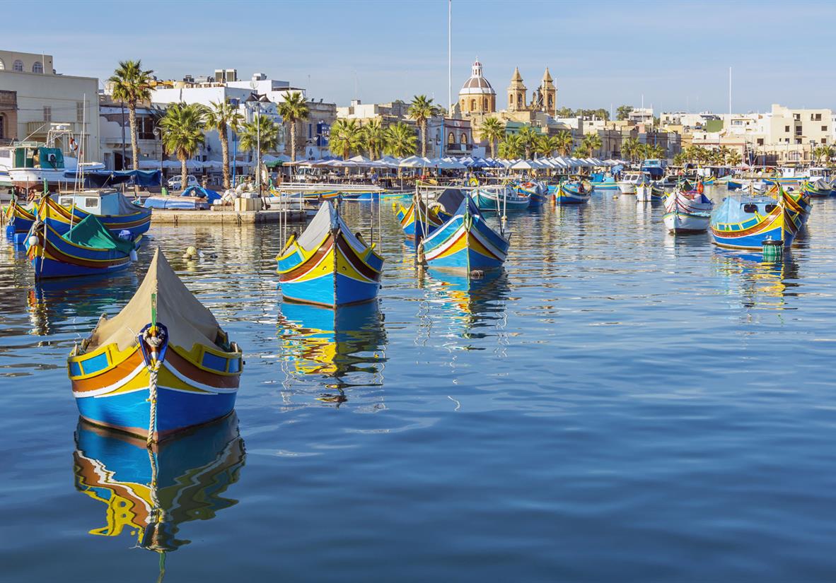 Pretty harbour in Malta