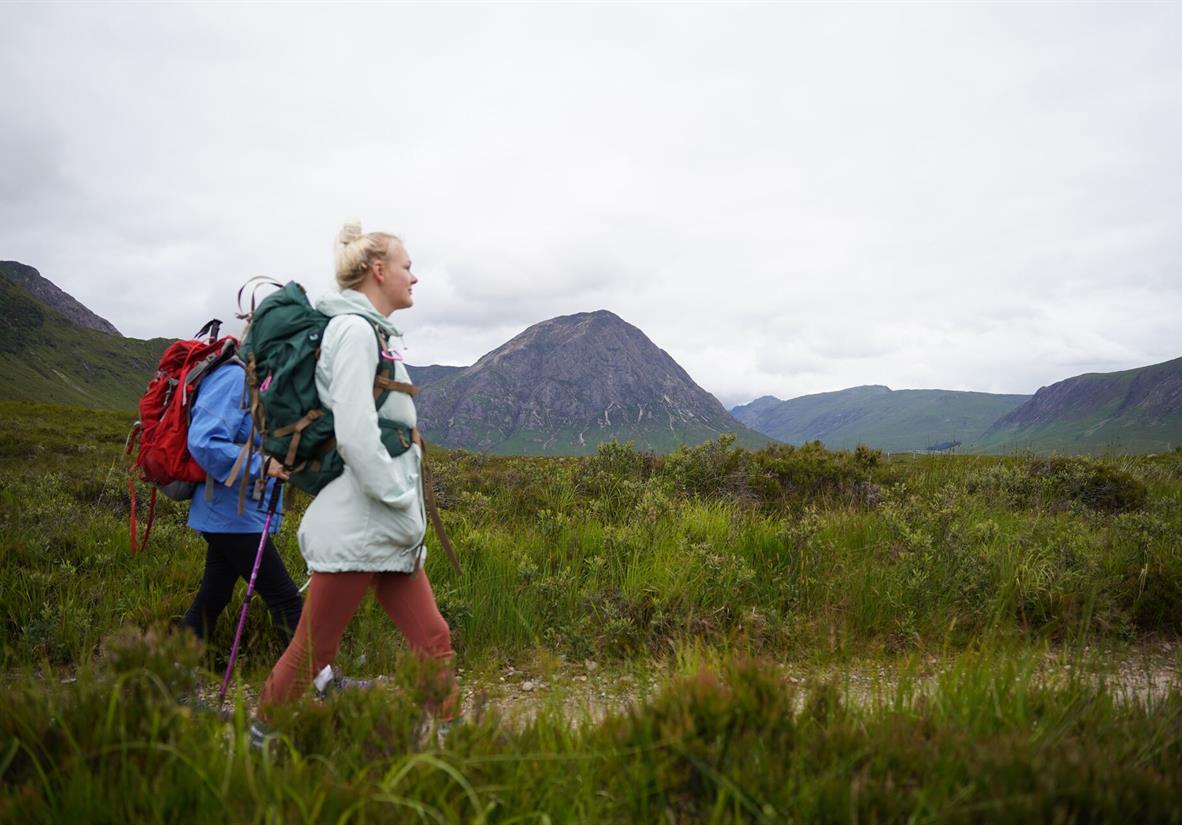 Walkers on the West Highland Way